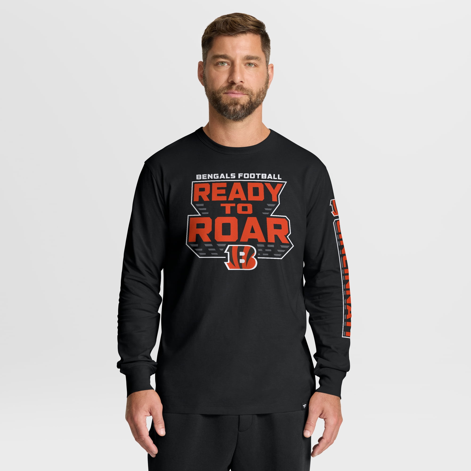 Men's Fanatics Black Cincinnati Bengals Hometown Sweep Legacy Long Sleeve T-Shirt