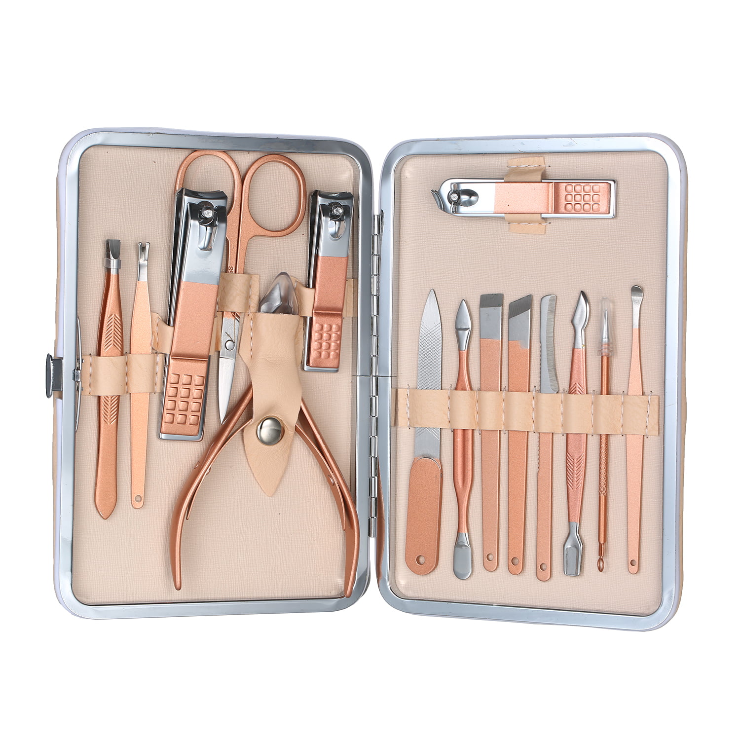15pcs Manicure Set Nail Clippers Pedicure Kit Stainless Steel Manicure ...