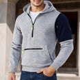thumbnail image 2 of Uikmnh Men's Sweatshirts, Cozy ’s Hoodie Sweatshirt Casual Half Zip Hooded Sweatshirt for Autumn and Winter Slouchy Fit Soft Interior Streetwear Style, Hoodies for Men,XL, 2 of 4