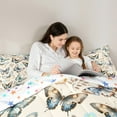 thumbnail image 5 of Castle Fairy Flying Butterflies 3 Pieces Queen Comforter Set for Children Women Girls,Vintage Flower Ultra Soft Bedding Sets,Watercolor Gradient Bedding Comforter Set,Super Cozy Room Decor, 5 of 8