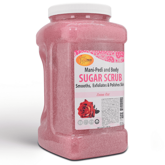 SPA REDI - Sugar Body Scrub,Sensual Rose, 128 Oz - Exfoliating, Moisturizing, Hydrating and Nourishing, Glow, Polish, Smooth and Fresh Skin - Body Exfoliator
