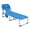 Blue, variant on Gymax Portable Beach Chaise Lounge Chair Folding Reclining Chair w/ Facing Hole Blue