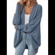 thumbnail image 1 of Suéter Cárdigan Extragrande de Punto Suave para Mujer con Bolsillos Azul L, 1 of 9