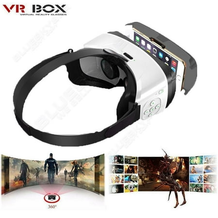 2 in1 VR Headset With Control Buttons For Samsung iPhone 6s Siri Voice Contro