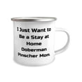 thumbnail image 2 of Cheap Doberman Pinscher Dog Gifts, I Just Want to Be a Stay at Home Doberman Pinscher, Christmas 12oz Camper Mug For Doberman Pinscher Dog, 2 of 2