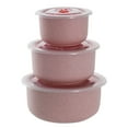 thumbnail image 1 of Hearth & Gear Wheat Bowl Set With Lid Airtight Bowl Food Storage Containers Microwave Oven Freezer And Dishwasher Easy To Clean 3 Dining Table Set for 4 Small Spaces Small round Dinner Table Set for 4, 1 of 7