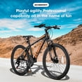 thumbnail image 6 of 24 inch Mountain Bike Bicycle for Adults Shimano 21-Speed with Disc Brake, Orange, 6 of 7