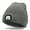 Gray, variant on Beanie with Light, Rechargeable Headlamp Hat Winter Warm Knitted Caps for Women Men, Black