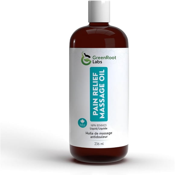 Pain Relief Massage Oil – 8 Fl Oz / 236 mL – Natural Therapy Blend with Eucalyptus, Peppermint & Rosemary Oils – Soothing Massage Oil for Joint, Muscle, Back, Arthritis & Stress Relief