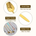 thumbnail image 3 of Unique Bargains 7' Stainless Steel Coffee Spoons Rose Flower Shape Spoons Tea Spoon, Gold, 3 of 4