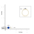 thumbnail image 5 of ANGARA Natural Classic Round Sapphire and Diamond Three Stone Ring in 14K Yellow Gold for Women (Size-4mm) | September Birthstone, Anniversary, Jewelry Gift for Women | Natural Blue Sapphire Ring, 5 of 9