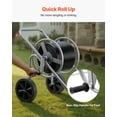 thumbnail image 3 of VEVOR Water Hose Reel Cart, 200/300 ft High-Pressure Garden Hose Cart, Hoses Reel Carts with Two Wheels, Handle & Heavy-Duty Mesh Storage Basket, Portable Hoses Reels for Garden Watering, Car Washing, 3 of 9