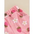 thumbnail image 7 of Suealasg Kids Baby Girls Summer Shorts 6M 1T 2T 3T 4T Toddler Girls Elastic Waist Strawberry Floral Print Casual Short Pants, 7 of 7