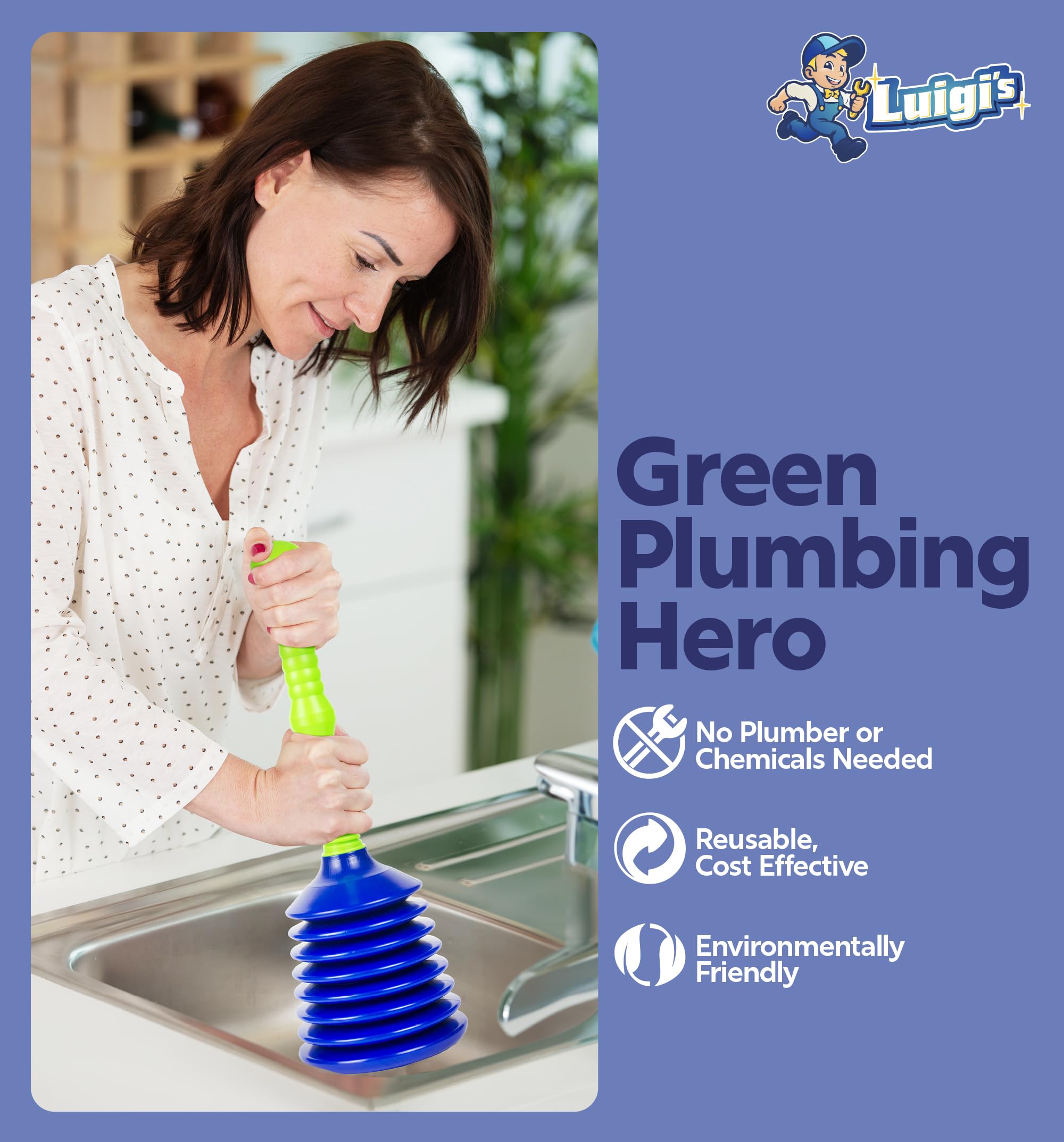 Luigi's Large Bellows Drain Plunger photo 7
