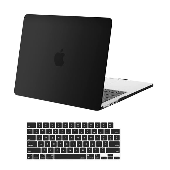 MOSISO Compatible with MacBook Air 13 inch Case M5 2026 M4 2025-2022 M3 M2 A3449 A3240 A3113 A2681, Plastic Hard Shell & Keyboard Cover Compatible with MacBook Air 13.6 inch Case, Blac
