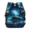thumbnail image 4 of Easygdp Hawaiian Beach Pirate Moon Mochila Ergonómica Versátil para Laptop - Múltiples Bolsillos, Correas Ajustables, Unisex para Escuela, Viajes y Actividades al Aire Libre-One Size, 4 of 5