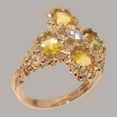 thumbnail image 2 of LBG British Made 10k Rose Gold Cubic Zirconia & Citrine Womens Promise Ring - 33 size options - Size 6, 2 of 6