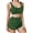 Green, variant on Womens Pajamas Set Fuzzy Fleece Plaid Sleeveless Sleepwear Tank Tops and Shorts Pj Set Shaggy Warm Winter Loungewear