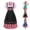 Black, variant on Women's Traditional Bavarian Oktoberfest Dirndl Dress And Corset Set