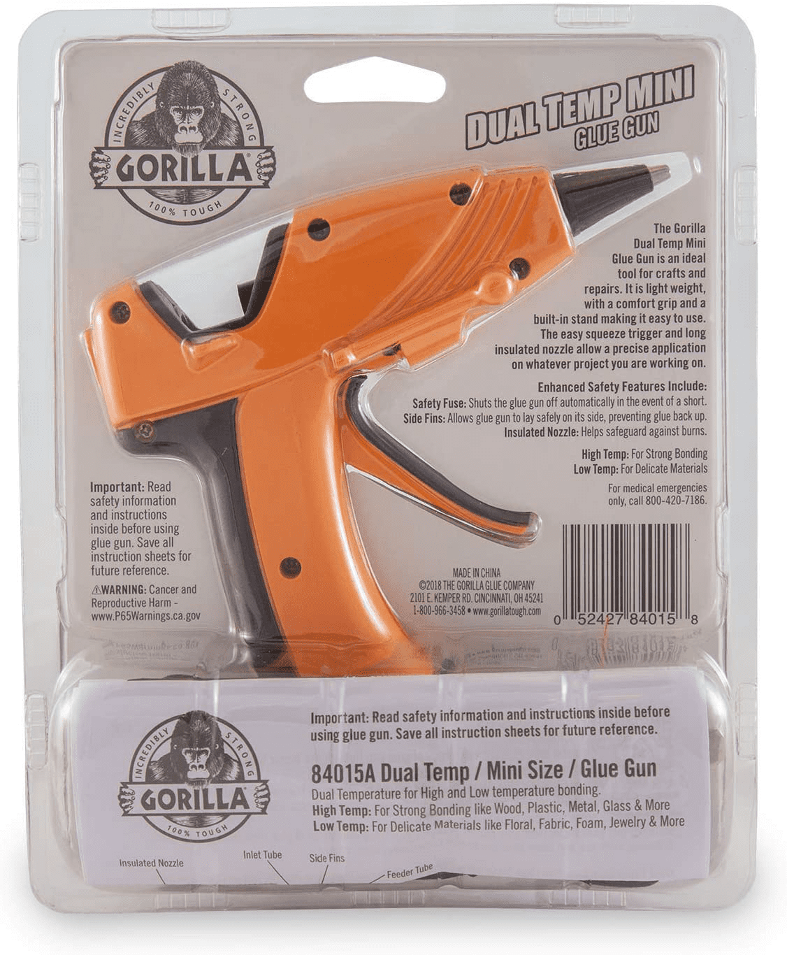  Gorilla Dual Temp Full-Size Hot Glue Gun Kit with 45 Hot Glue  Sticks : Everything Else