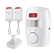 Remote Control Infrared Motion Sensor Alarm, Home Security System with Two Controllers, Wireless Infrared Detection Device, Boxed Home Protection Alert Kit