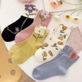 thumbnail image 2 of KAIYANG Calcetines de algodón bonitos para mujeres y niñas, 5 pares de calcetines para deportes y uso diario, 2 of 5