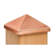 4x4 Post Point Cap - Solid Copper (3-1/2" x 3-1/2") For Deck and Fence Posts