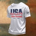 thumbnail image 2 of LWavelet 4th of July Men's T-Shirt American Flag Patriotic Tee Independence Day Short Sleeve Tee Top, 2 of 5
