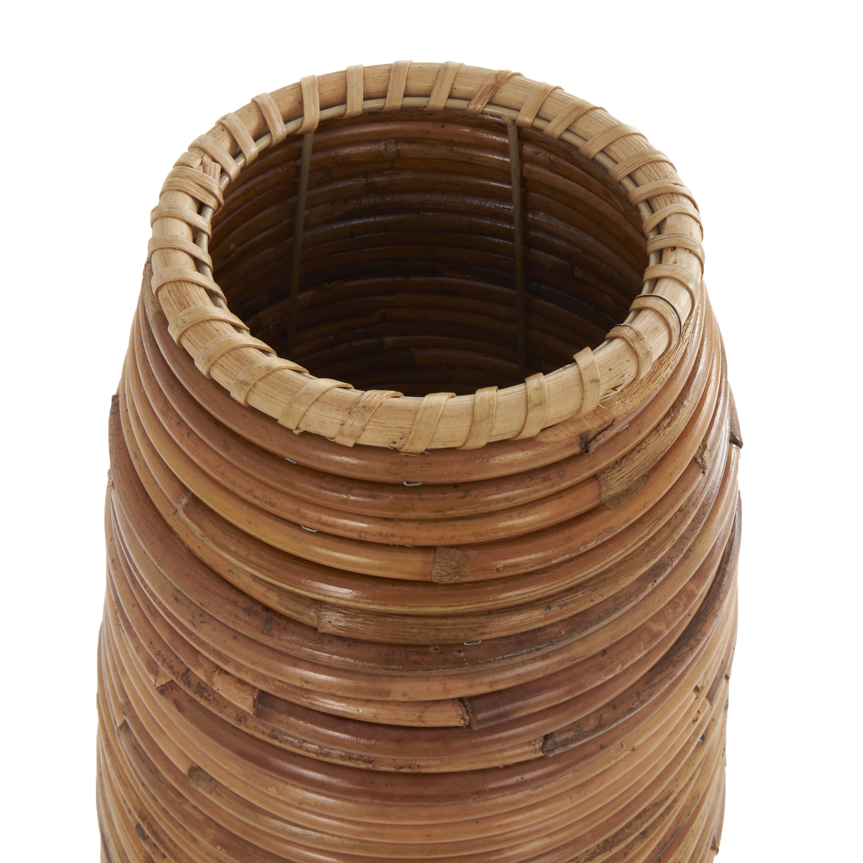 DecMode 28" Handmade Wrapped Brown Rattan Vase