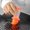 Orange, variant on TIMIFIS Plastic Kitchen Baking Oil Bottle Dustproofs Storage Cover Push Type Silicones Barbecue Brush Sauces Brush Kitchen Baking Oil Bottle Brush Barbecue Tools Kitchen Gadgets