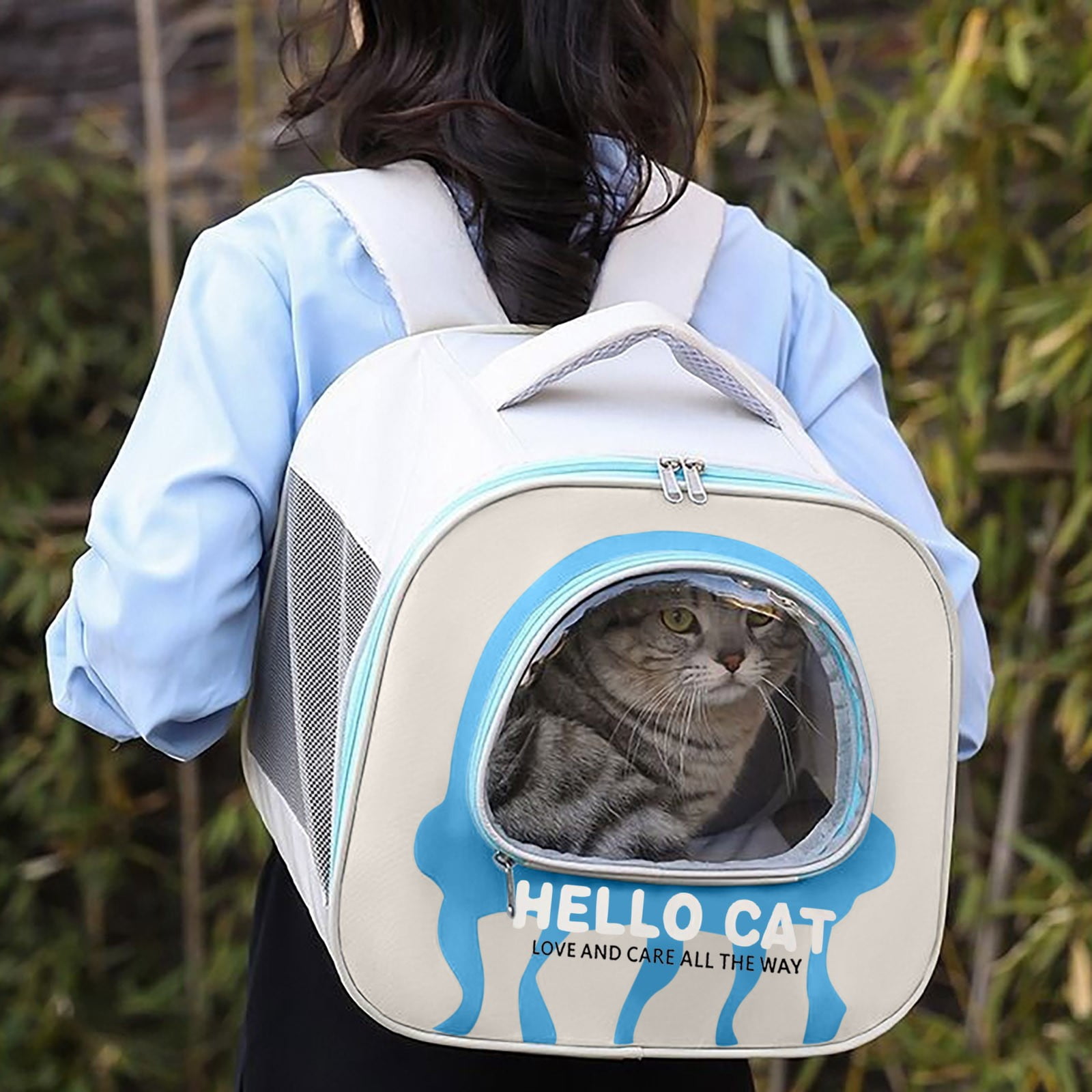 Pet Carrier Backpack, Breathable Portable Travel Bag, Waterproof Outdoor Dog Rucksack, Lightweight Ventilated Daypack for Hiking Camping Everyday