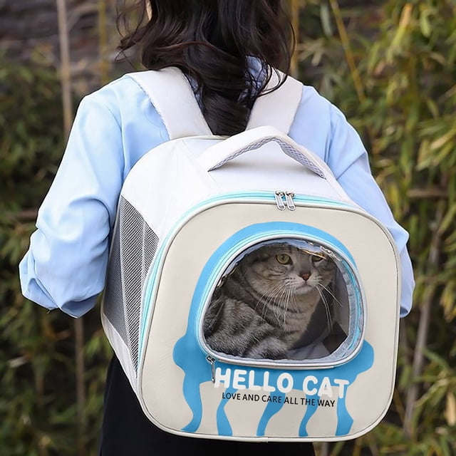 Birdeem Portable Pet Backpack for Dogs and Cats,Large Capacity Breathable Waterproof Carrier with Clear Observation Window,Lightweight Design Ideal for Outdoor Travel Camping and Daily Adventures