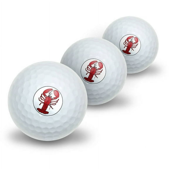 Lobster Novelty Golf Balls, 3pk