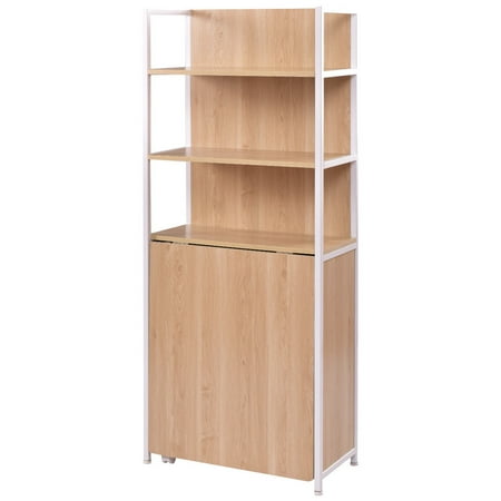 Gymax 2 In 1 Folding Desk Cabinet Fold Out Convertible Study