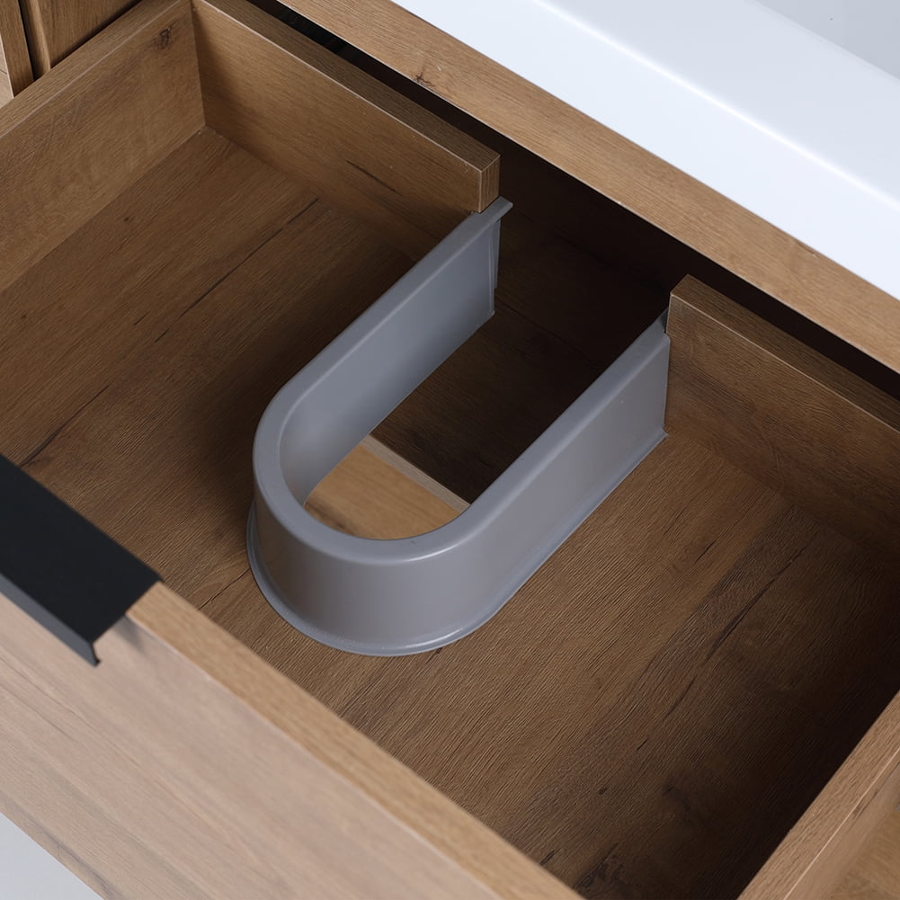 Kepooman 47" Modern Floating Bathroom Vanity, Free Standing Cabinet with Doors and Drawer, Imitative Oak Kepooman 47" Modern Floating Bathroom Vanity, Free Standing Cabinet with Doors and Drawer, Imitative Oak