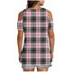 thumbnail image 5 of Puntoco Liquidación de blusas cortas para mujer, blusas estampadas para mujer, blusas de manga corta con escote en V y hombros descubiertos, blusas de moda, 5 of 5