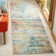 thumbnail image 3 of SAFAVIEH Monaco Rowena Abstract Runner Rug, Teal/Orange, 2'2" X 6', 3 of 6