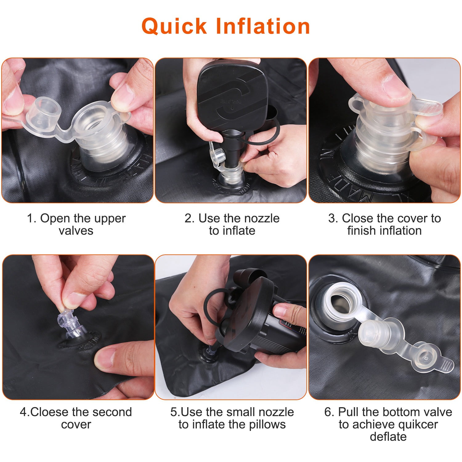 iMounTEK SUV Air Mattress Upgraded Flocking and Extra Thick Car Sleeping Bed for SUV Back Seat with Pillow Air Pump Storage Bag