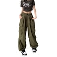 thumbnail image 5 of Pantalones casuales de trabajo retro para mujer, pantalones de pierna recta versátiles de verano con sensación de caída, pantalones de pierna ancha sueltos, 5 of 5