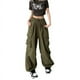thumbnail image 5 of Pantalones casuales de trabajo retro para mujer, pantalones de pierna recta versátiles de verano con sensación de caída, pantalones de pierna ancha sueltos, 5 of 5