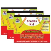 Pacon Multi-Sensory Raised Ruled Tablet, Tape Bound, 40 Sheets, Pack of 3
