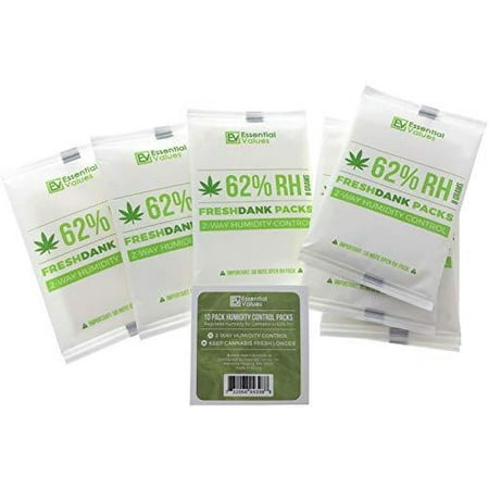 FreshDank 62-Percent RH Humidity Packs (10 Pack at 8 Grams), Best 2-Way Control That Keeps Cannabis Fresher for (Best Way To Use Cannabis Oil)