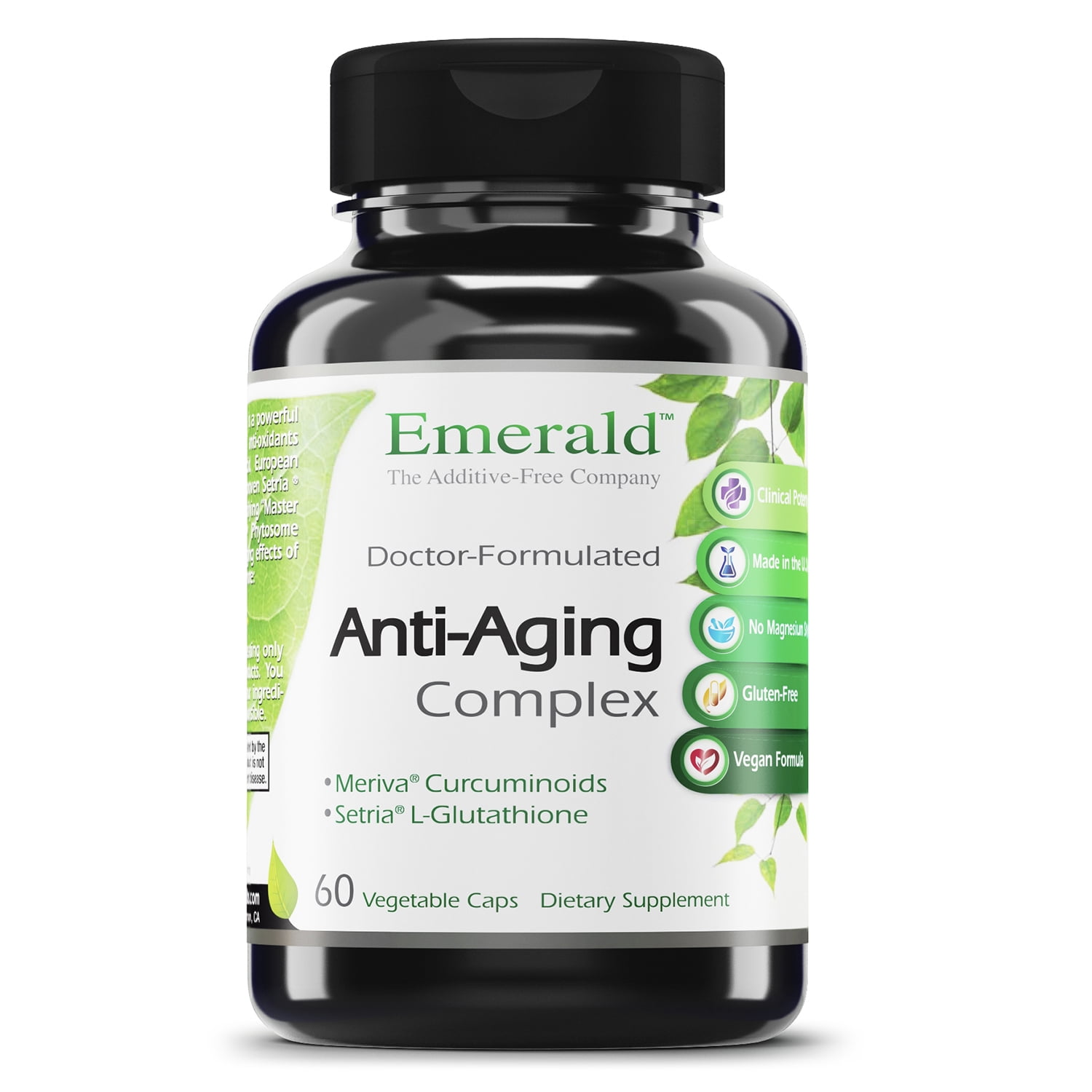 Emerald Labs AntiAging Complex with LGlutathione, Resveratrol, CoQ10