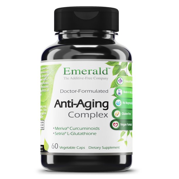 Emerald Labs AntiAging Complex with LGlutathione, Resveratrol, CoQ10