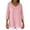 Pink, variant on Women's V Neck Tunic Tops Roll Three Quarter Side Split Loose Long Blouses for Spring Summer Resort Casual Daily Wear