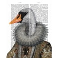 thumbnail image 3 of Fab Funky 20x24 Black Modern Framed Museum Art Print Titled - Elizabethan Swan, 3 of 5
