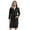 Black, variant on Women Fashion Robe Brushed Hoodie Bathrobe Long Sleeve Sleepwear Loose Housecoat Open Front Night Gowns 2025 Fall Winter Bathrobes Casual Spa Robes Soft Pajama Clothes