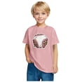 thumbnail image 4 of STETMN Girls Baseball Shirt for Game Day: Cute Short Sleeve Baggy Tee with Sports Print, 3-10Y, 4 of 5