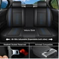 thumbnail image 4 of Leather Seat Covers for Subaru Most 98% Cars SUVs,Premium Car Seat Covers Full Set,Waterproof Car Seat Protectors with Airbag,Comfort Interior Cover Seats for Cars(Black+Blue), 4 of 6