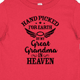 thumbnail image 4 of Inktastic Handpicked for Earth by My Great Grandma in Heaven Boys or Girls Baby T-Shirt, 4 of 5